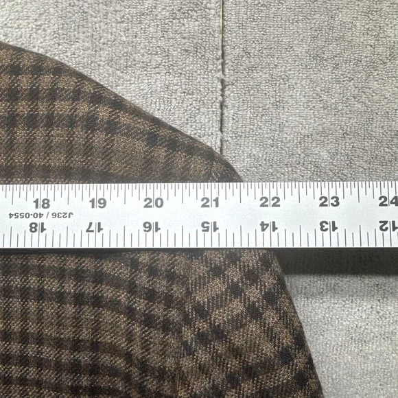 Columbo Cashmere & Mink Sport Coat‎ 46L Brown Check Plaid Blazer Arnold Brant